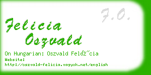 felicia oszvald business card